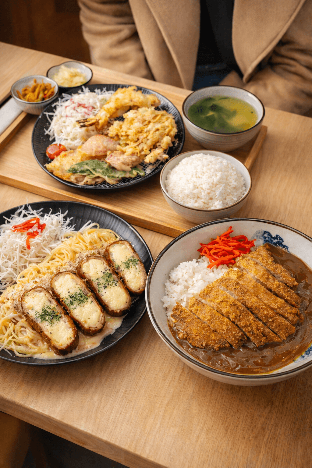 Katsu Katsu signature dishes - katsu curry and tempura